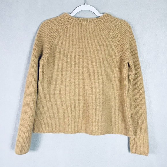 Jenni Kayne Cashmere Sweater Womens XL Beige Fisherman Knit Pullover - Picture 9 of 13